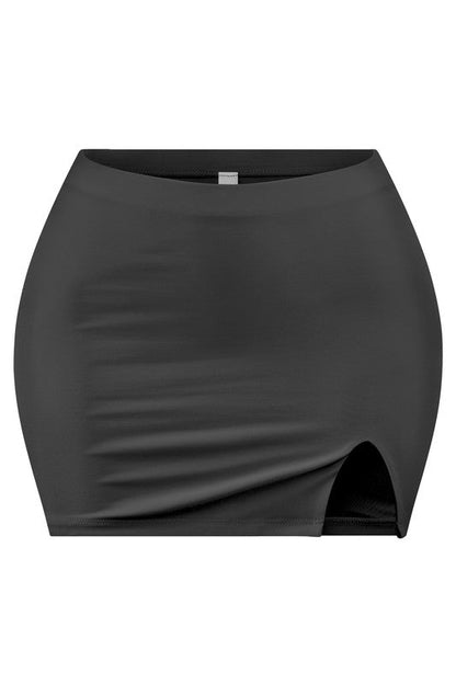 Heather Stretch Mini Skirt Effortless Style Meets All-Day Comfort