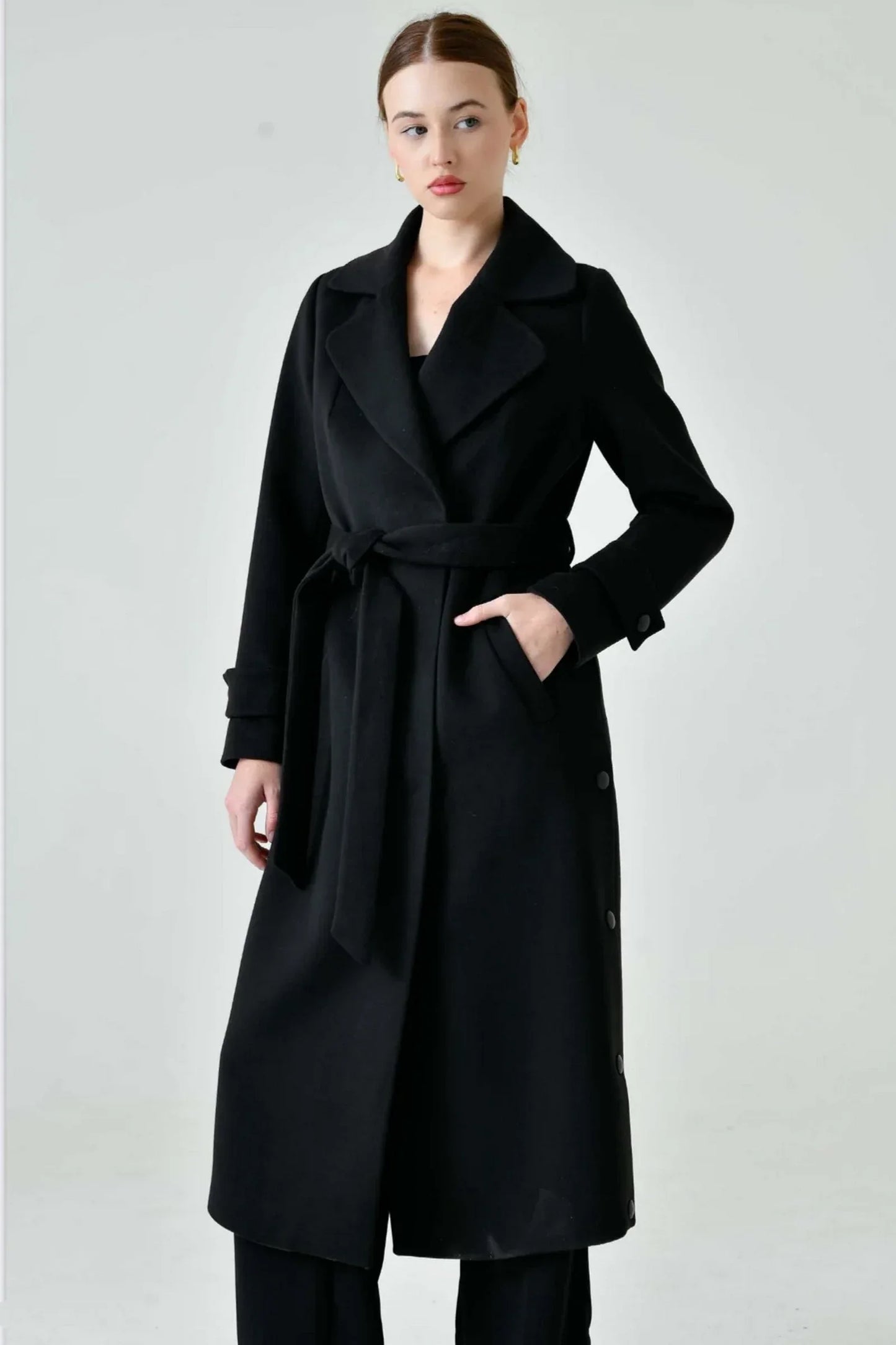 Camille Cashmere Blend Coat Black Coat
