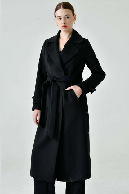 Camille Cashmere Blend Coat Black Coat