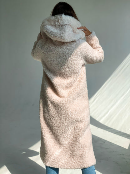 Eliza Alpaca Hooded Fur Coat