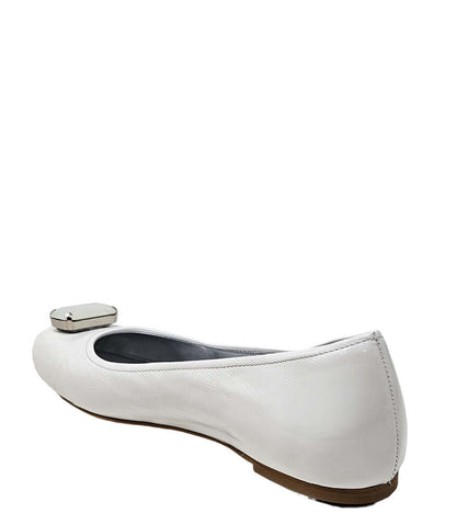 Madison Maison Marion White Jeweled Ballet Flats