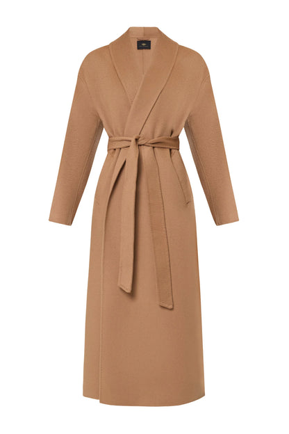 Marley Double Face Cashmere Wool Classic Overcoat in Camel
