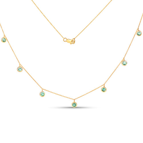 UndeniablyLuxe Fine Jewelry Zambian Emerald Cable Chain Necklace