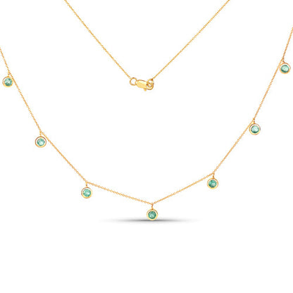 UndeniablyLuxe Fine Jewelry Zambian Emerald Cable Chain Necklace