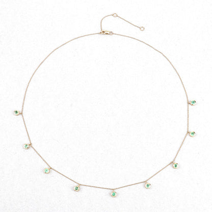 UndeniablyLuxe Fine Jewelry Zambian Emerald Cable Chain Necklace