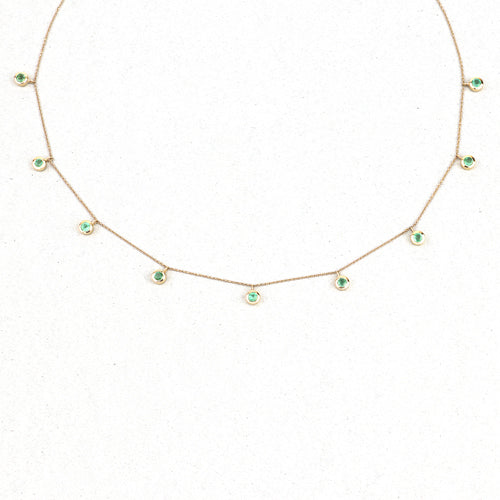 UndeniablyLuxe Fine Jewelry Zambian Emerald Cable Chain Necklace