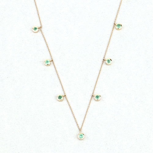 UndeniablyLuxe Fine Jewelry Zambian Emerald Cable Chain Necklace