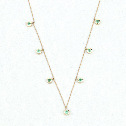 UndeniablyLuxe Fine Jewelry Zambian Emerald Cable Chain Necklace