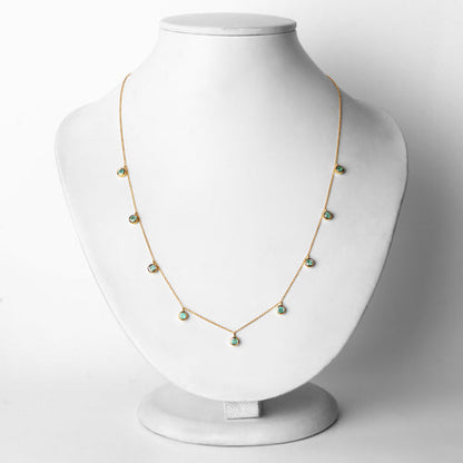UndeniablyLuxe Fine Jewelry Zambian Emerald Cable Chain Necklace