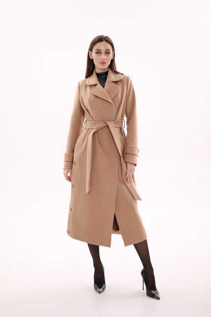 Camille Cashmere Blend Coat Camel Coat