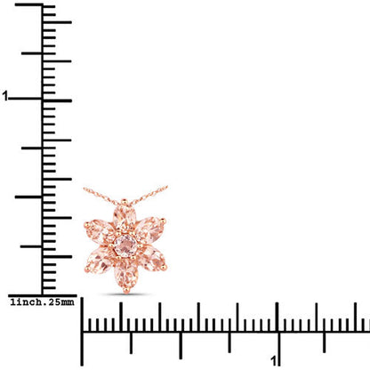 10K Rose Gold Morganite Pendant