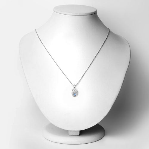 Sterling Silver Swiss Blue Topaz Heart Pendant