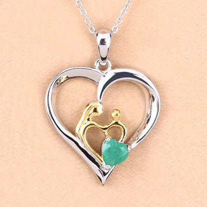 0.45 Carat Genuine Emerald .925 Sterling Silver Pendant
