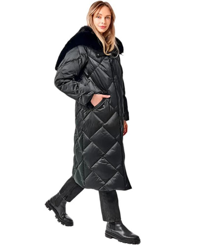 Polar Fox Fur Collar-Hood Down Winter Coat