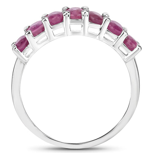 Sterling Silver Ruby Eternity Ring