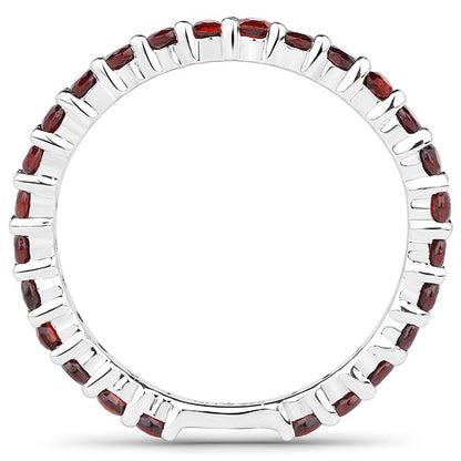 1.04 Carat Genuine Garnet .925 Sterling Silver Ring