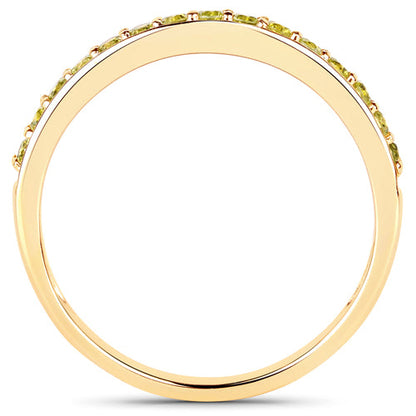 14K Yellow Gold Yellow Diamond Band Ring