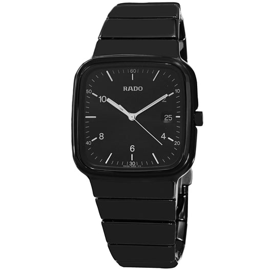 Black Ceramic Square Case Black Dial Quartz Watch