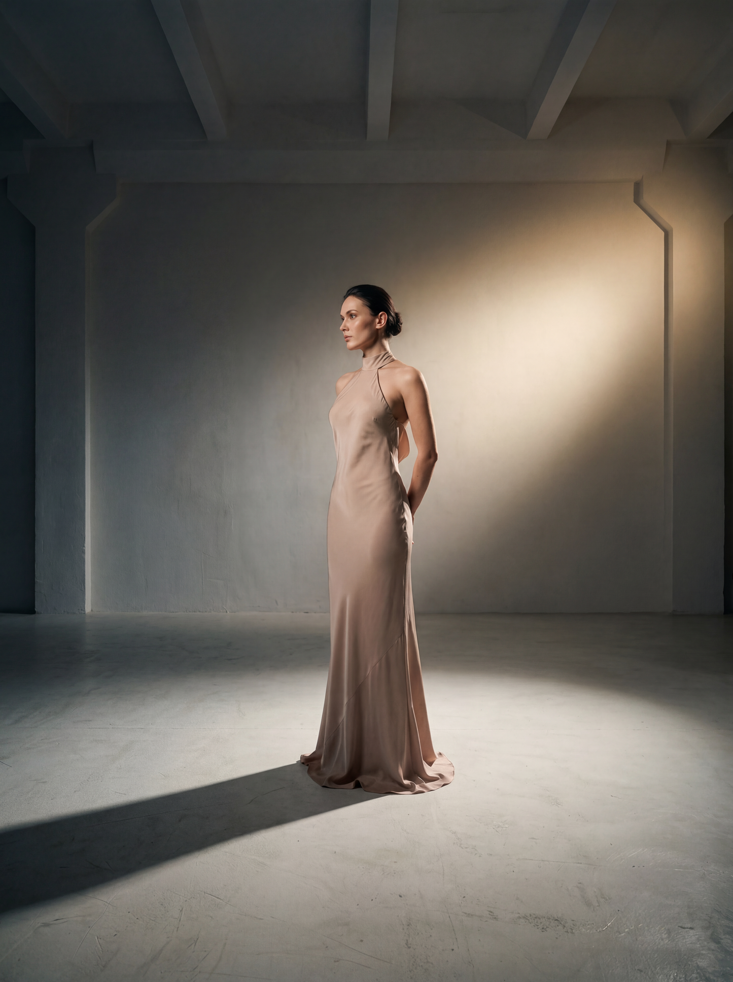 Silk Halter Neck Gown