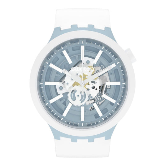 Swatch Bioceramic Big Bold C-White 47mm Quartz Watch