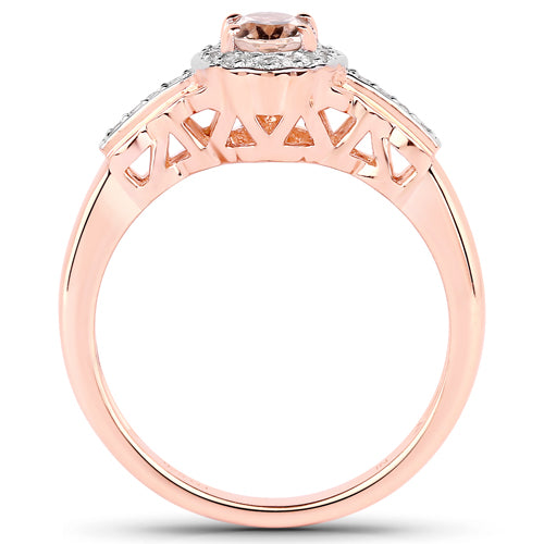 Sterling Silver Morganite and White Topaz 3-Piece Jewelry Set