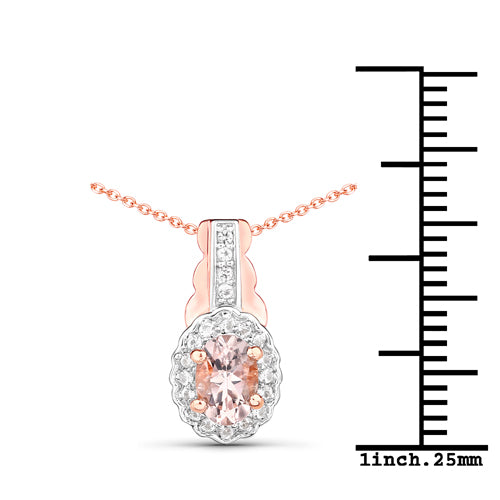 Sterling Silver Morganite and White Topaz 3-Piece Jewelry Set
