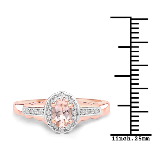 Sterling Silver Morganite and White Topaz 3-Piece Jewelry Set