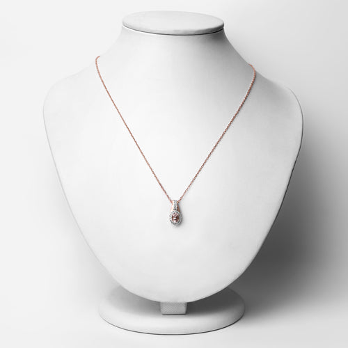 Sterling Silver Morganite and White Topaz 3-Piece Jewelry Set