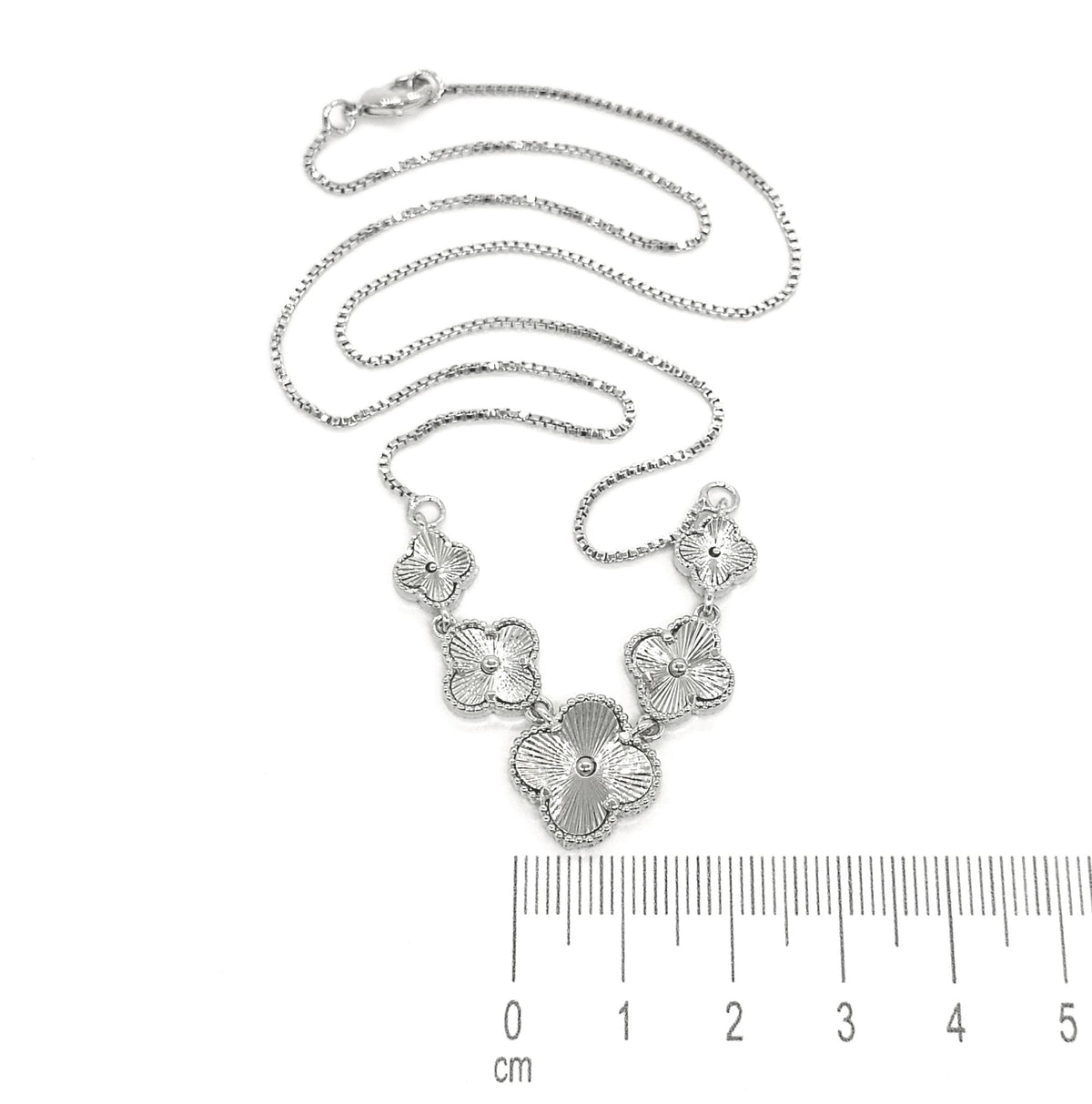 Silver Clover Inspired 18K Gold Plated Necklace
