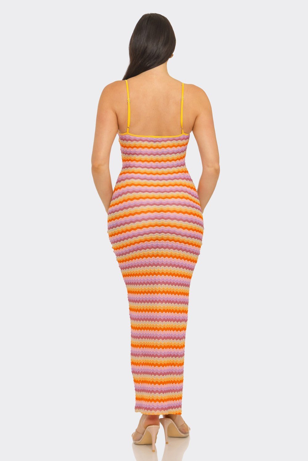 Sunset Riviera Crochet Cutout Maxi - Vacation Dress