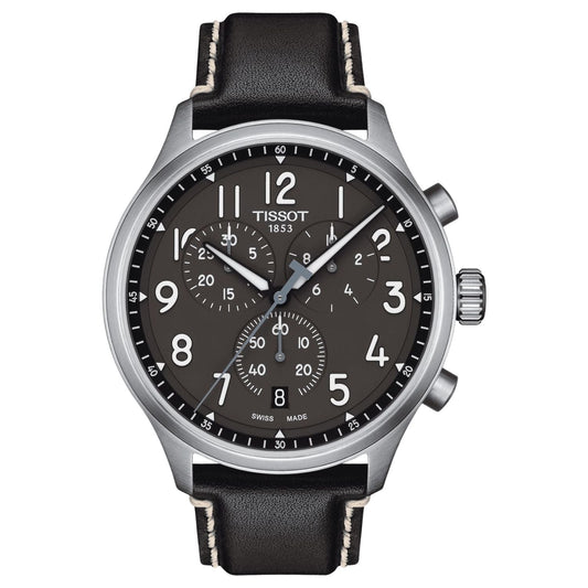 Stainless Steel Black Dial Watch