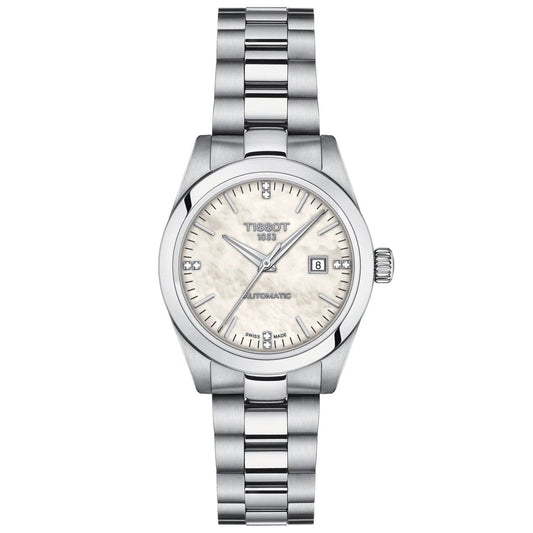 Stainless Steel Automatic Watch, White Dial