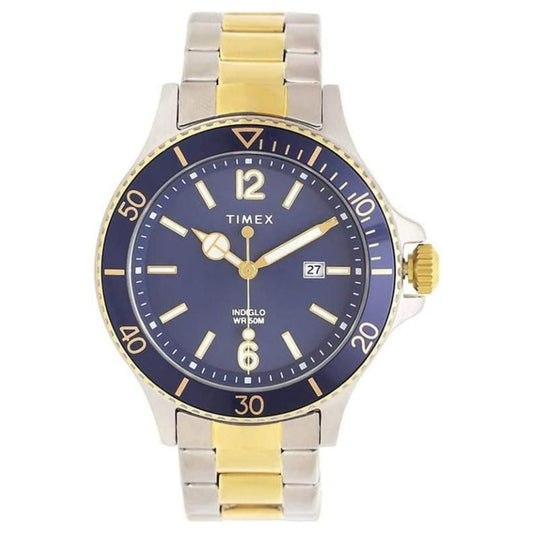 Timex Classic Blue Dial Two-Tone Bracelet Watch