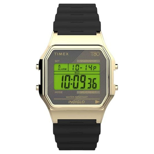 Classic Digital Black Resin Strap Watch
