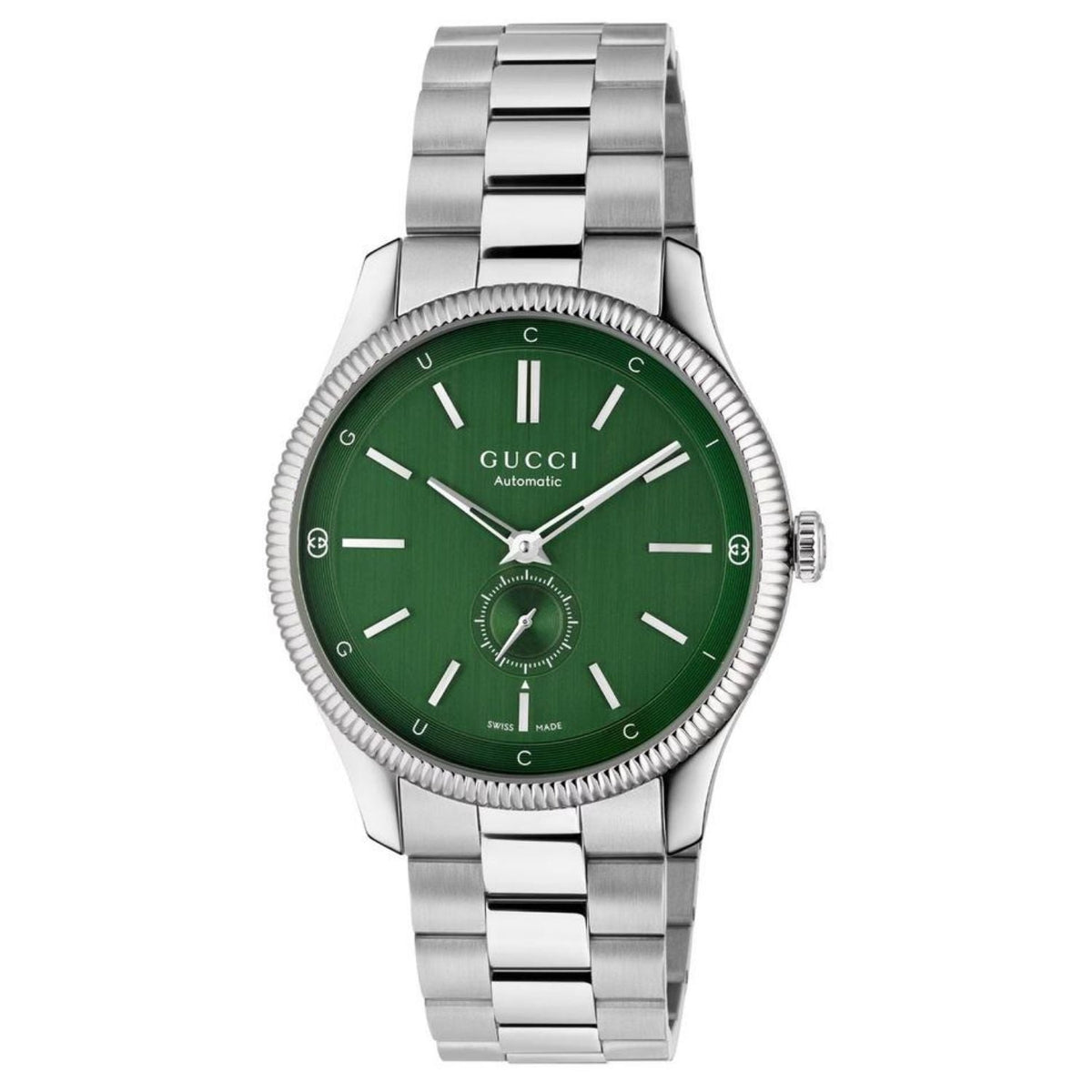 Gucci Timeless Green Dial Stainless Steel Watch
